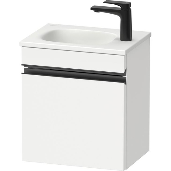 Duravit Sivida bâti-support pour lavabo, charnières à gauche, poignée profilée noir diamant mat, 400x295x440mm, pour Sivida, SV4649LBD180000
