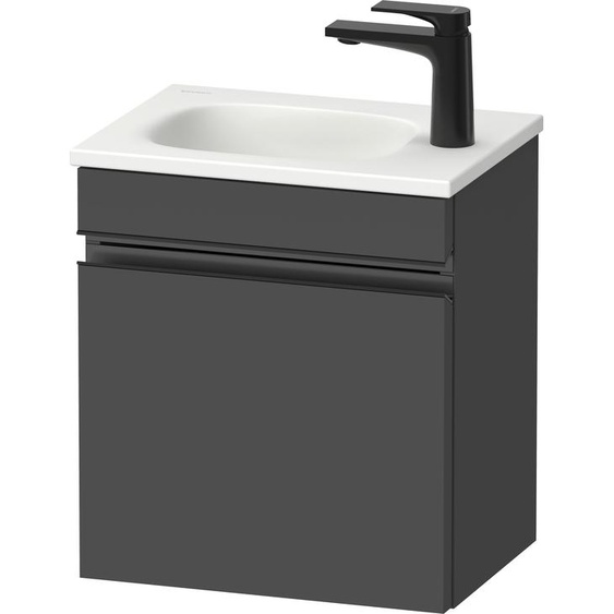 Duravit Sivida bâti-support pour lavabo, charnières à gauche, poignée profilée noir diamant mat, 400x295x440mm, pour Sivida, SV4649LBD490000