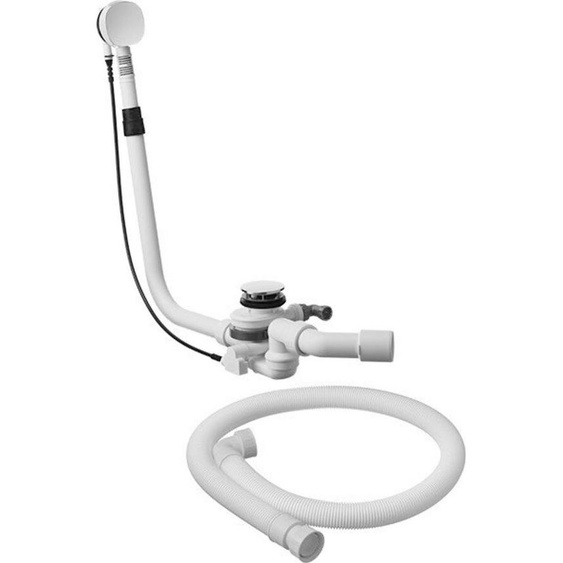 Duravit supplément pour garniture découlement et de trop-plein avec arrivée au sol, 725mm, chrome, 791270000001000