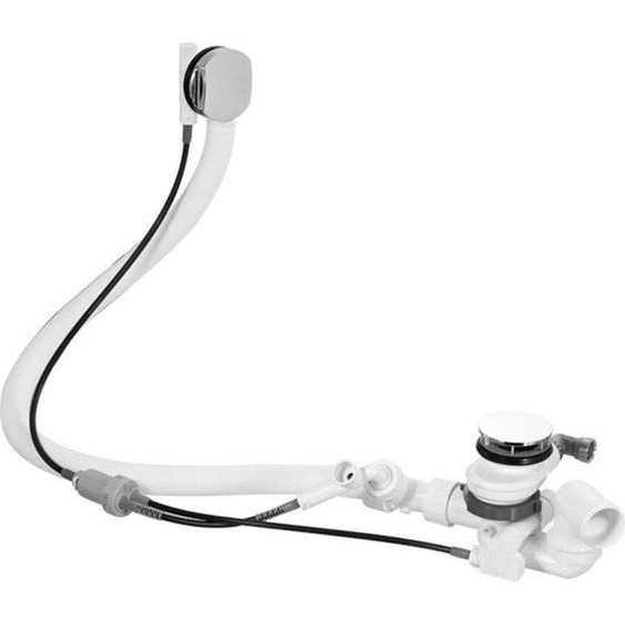 Duravit supplément pour garniture découlement et de trop-plein avec poignée tournante carrée, avec arrivée au sol 52mm, chrome, 791253000001000