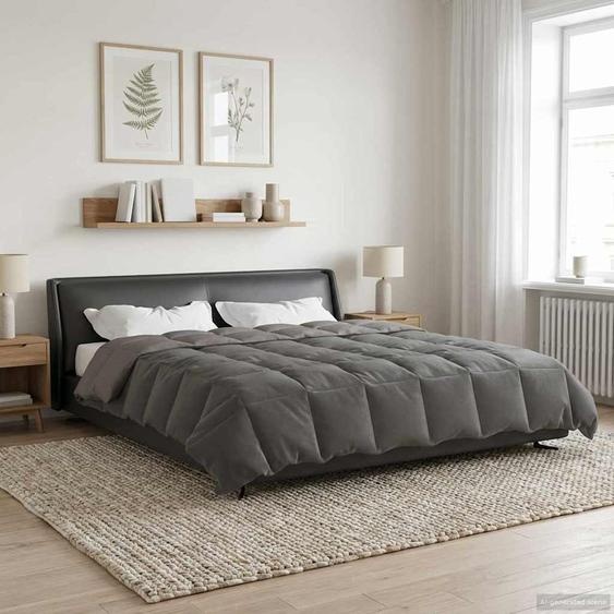 Duvet complet toute lannée Gris clair 220 x 240 cm Microfibre