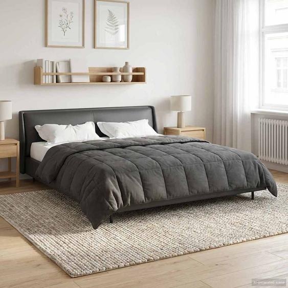 Duvet complet toute lannée Matelassé Anthracite 220 x 260 cm