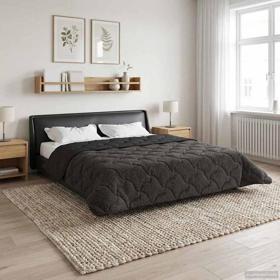 Duvet complet toute lannée Matelassé Anthracite 240 x 260 cm