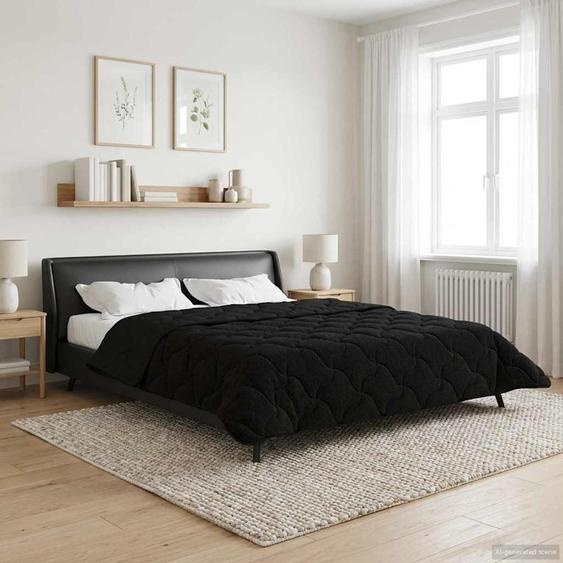 Duvet complet toute lannée Matelassé Noir 240 x 260 cm