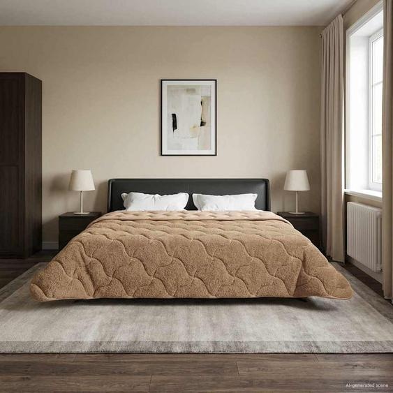 Duvet complet toute lannée Matelassé Taupe 240 x 260 cm