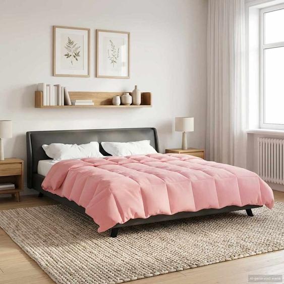 Duvet complet toute lannée Rose 220 x 260 cm Microfibre