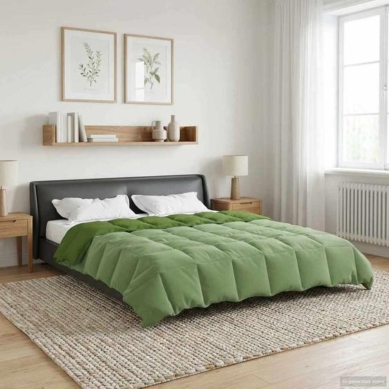 Duvet complet toute lannée Vert 240 x 260 cm Microfibre