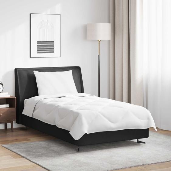 Duvet dété simple avec oreiller 2 pcs Blanc Microfibre