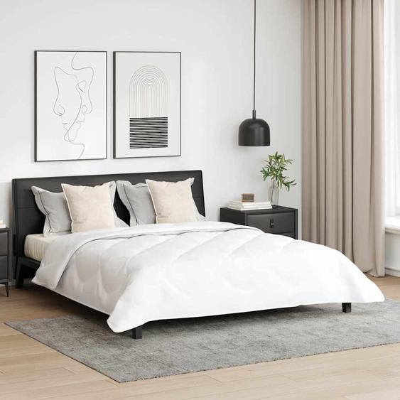 Duvet dété simple avec oreiller 3 pcs Blanc Microfibre