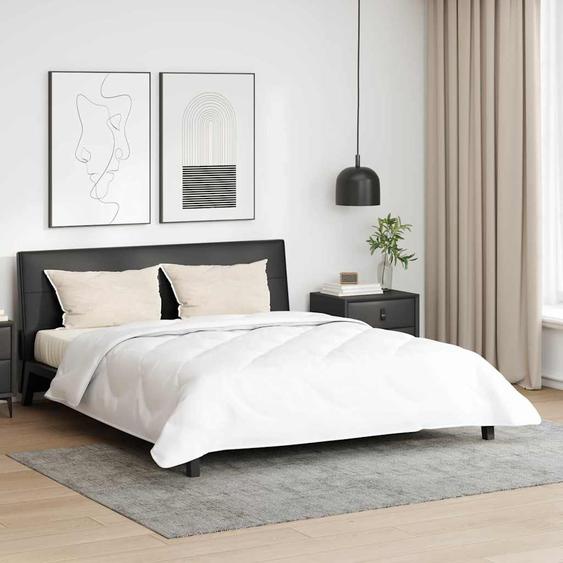 Duvet dété simple avec oreiller 3 pcs Blanc Microfibre