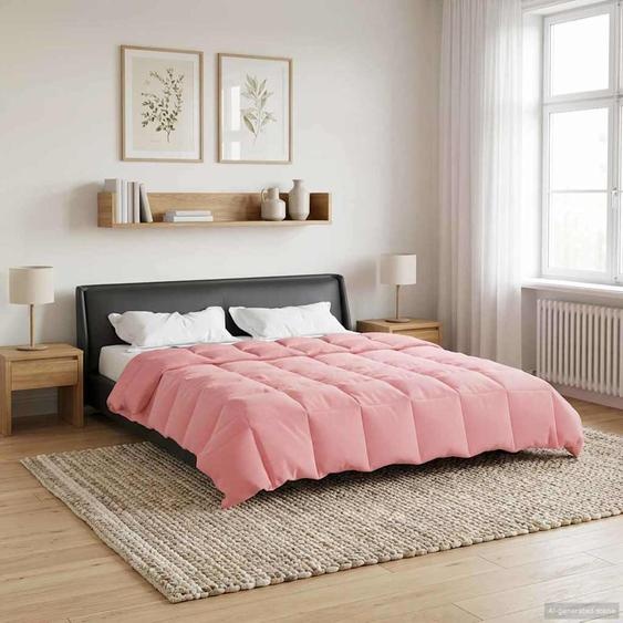 Duvet dété simple Matelassé Rose 220 x 260 cm Microfibre