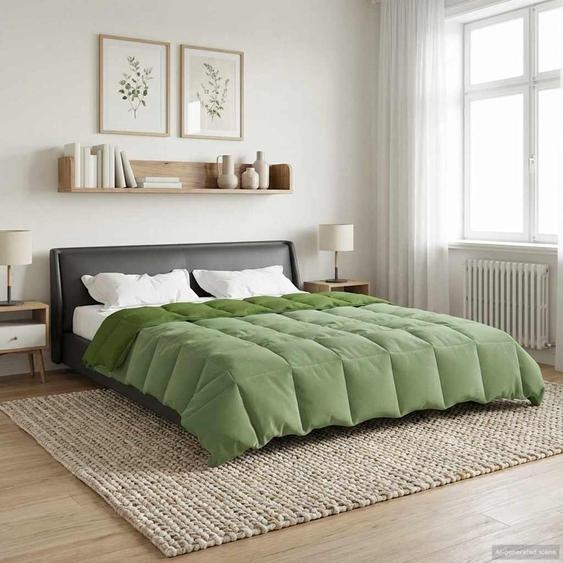 Duvet dété simple Matelassé Vert 240 x 260 cm Microfibre