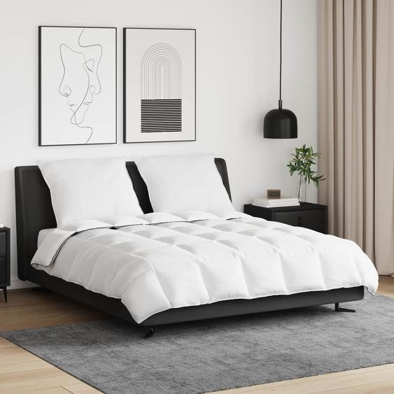 Duvet dhiver avec oreiller 3 pcs Blanc Plume de canard