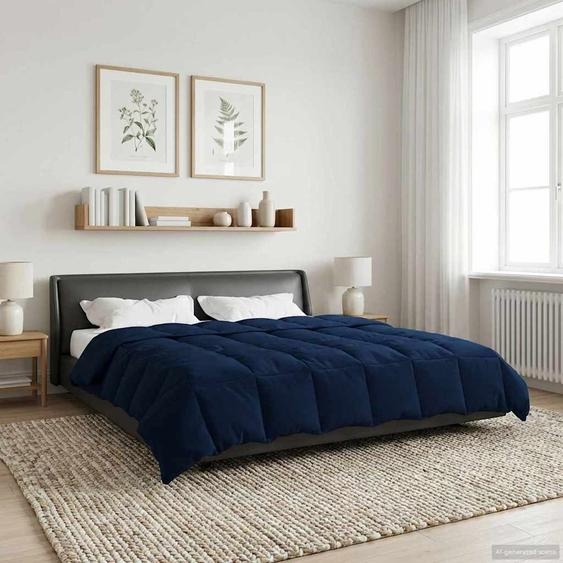 Duvet dhiver Matelassé Bleu foncé 200 x 200 cm Microfibre