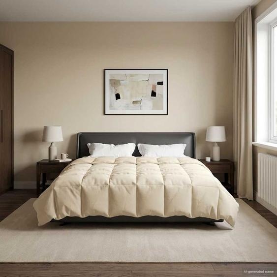 Duvet dhiver Matelassé Crème 200 x 200 cm Microfibre