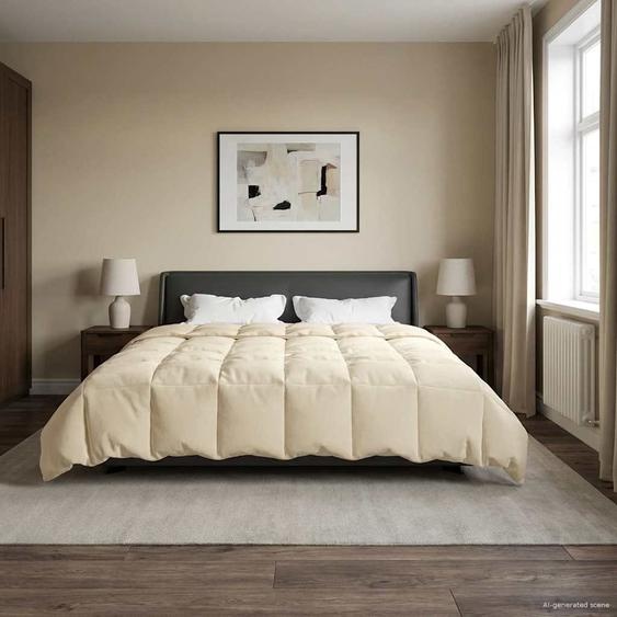 Duvet dhiver Matelassé Crème 240 x 260 cm Microfibre