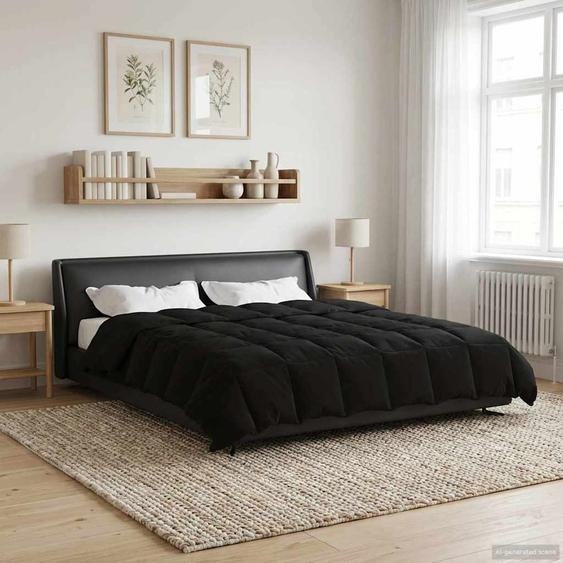 Duvet dhiver Matelassé Noir 220 x 260 cm Microfibre
