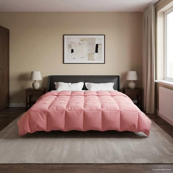 Duvet dhiver Matelassé Rose 200 x 240 cm Microfibre