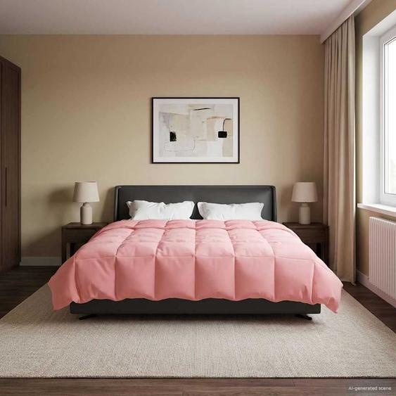Duvet dhiver Matelassé Rose 220 x 260 cm Microfibre