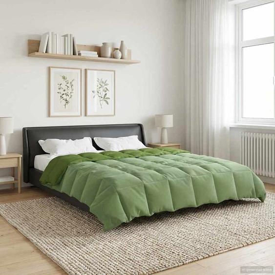 Duvet dhiver Matelassé Vert 200 x 200 cm Microfibre