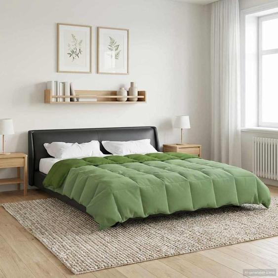Duvet dhiver Matelassé Vert 220 x 260 cm Microfibre