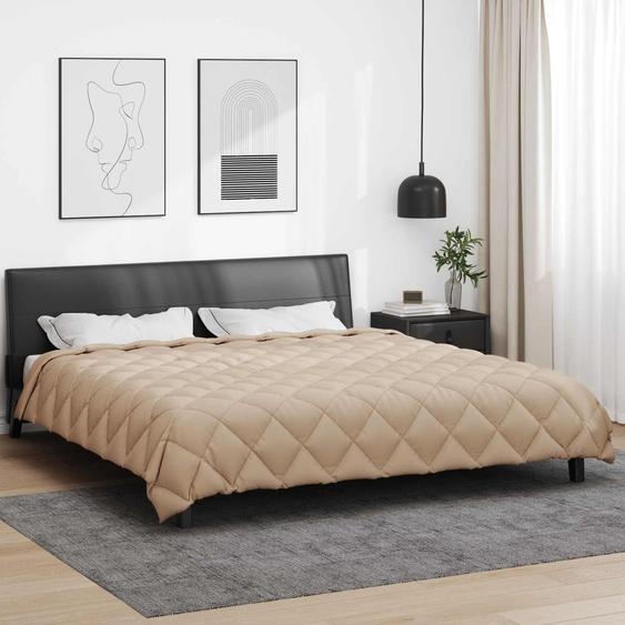 Duvet dhiver Taupe 220 x 260 cm Microfibre