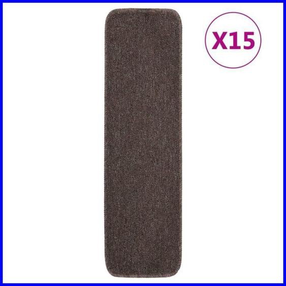 DXBK-7019206188170-Tapis escalier antidérapants 15pcs 75x20cm Marron Rectangulaire