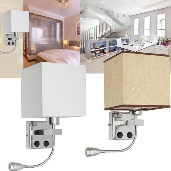 E27 tissu moderne LED lumière murale pour couloir chambre à coucher - blanc