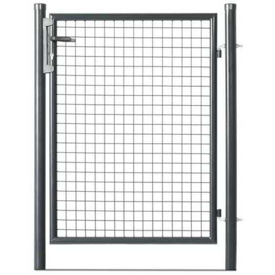 Portillon grillagé en acier galvanisé maille 50 x 50 passage l 1m x H1m20 Gris anthracite