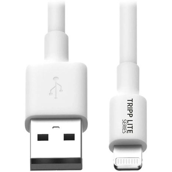 Tripp Lite M100-003-WH, 1 m, Lightning, USB A, Mâle, Mâle, Blanc