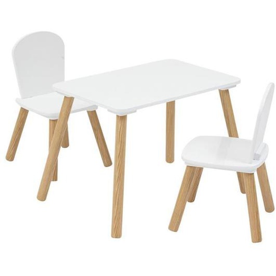 Eazy Living Table avec 2 Chaises pour Enfants Dylano Blanc