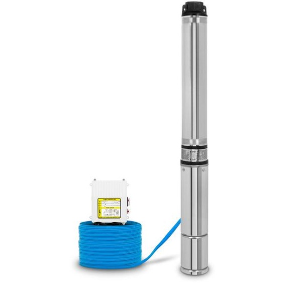 EBERTH 4 Pompe de puits profond Pompe de puits en acier inoxydable, électrique 750W, diamètre de la pompe 4 pouces (10cm), filetage de raccordement 1 1/2 pouce