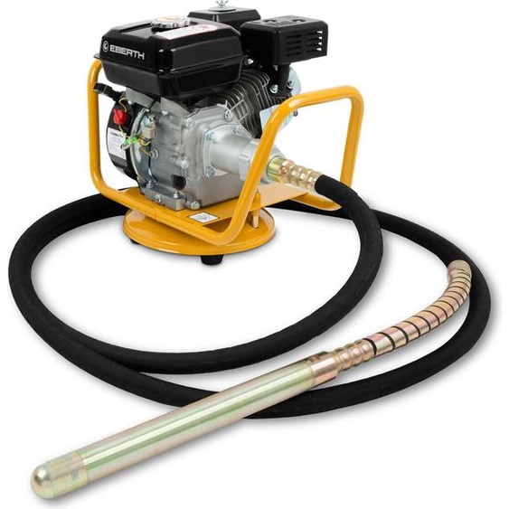 EBERTH Vibreur à béton Vibreur à bouteille Compresseur à béton essence 4800W, longueur de tuyau 6m, bouteille vibrante renforcée en acier de 45mm de diamètre