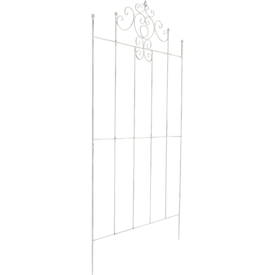 Echafaudage grimpant classique en métal - structure de jardinier - design indépendant stylé | Couleur : blanc antique