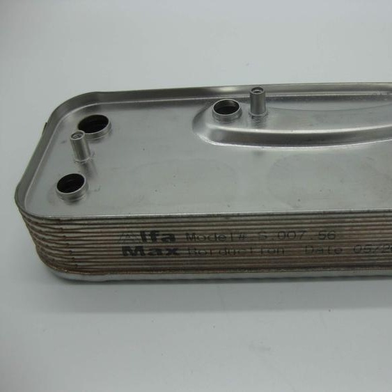 Échangeur de chaleur à plaques, modèle Wisselaar, 18 plaques - Accessoire pour chaudière - Acier inoxydable - Échangeur thermique