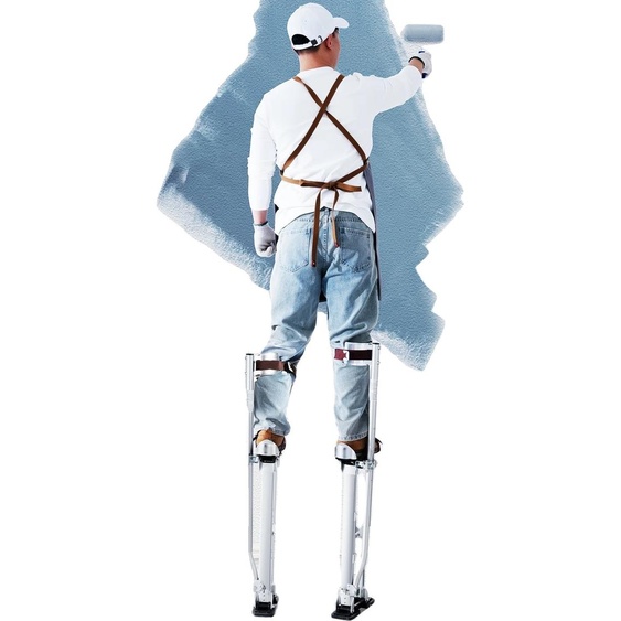 Échasses pour cloisons sèches, professionnelles en aluminium, réglables, argentées