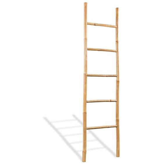 Échelle à serviettes 5 échelons Bambou 150 cm