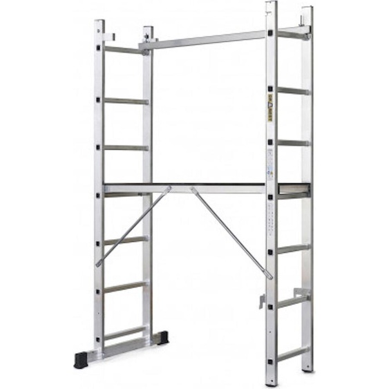 Echelle polyvalente + échafaudage 150x46cm 2x7nombre de barreaux PRO