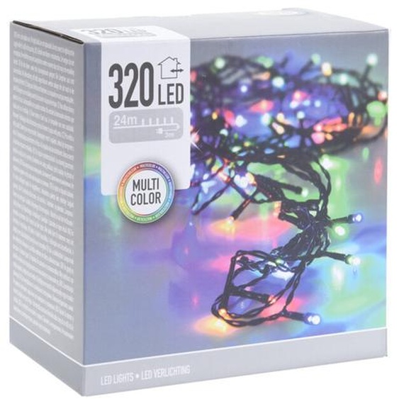 Eclairage de larbre de Noël sur le côté extérieur de 24 m de plastique 320 lumières