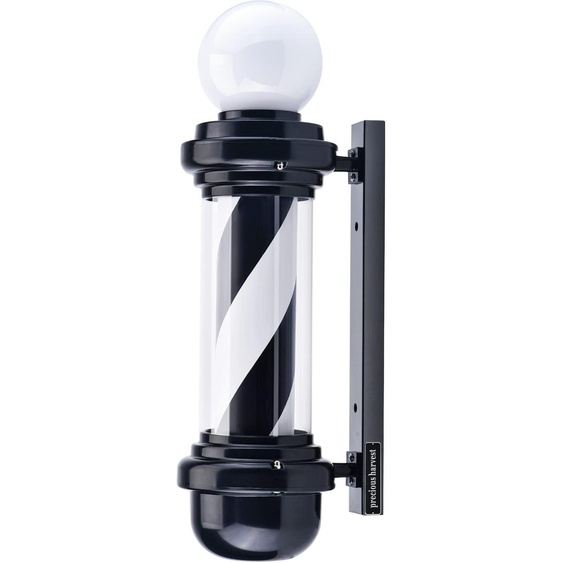 Éclairage pour salon de coiffure/barbier, 68 cm, LED, fixation murale, noir et blanc