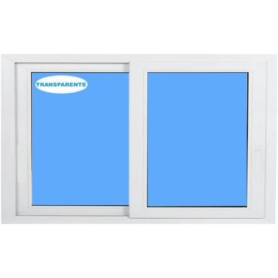 Eco-blu - Fenêtre coulissante Pvc 800x500 Blanc Verre Transparent