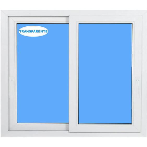 Eco-blu - Fenêtre coulissante Pvc 800x800 Blanc Verre Transparent