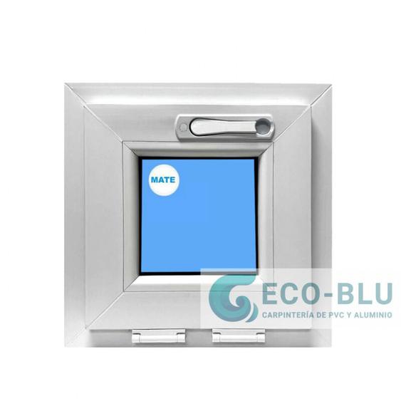 Eco-blu - Fenêtre pvc 400x400 Blanche Oscillo-battante Verre Mat