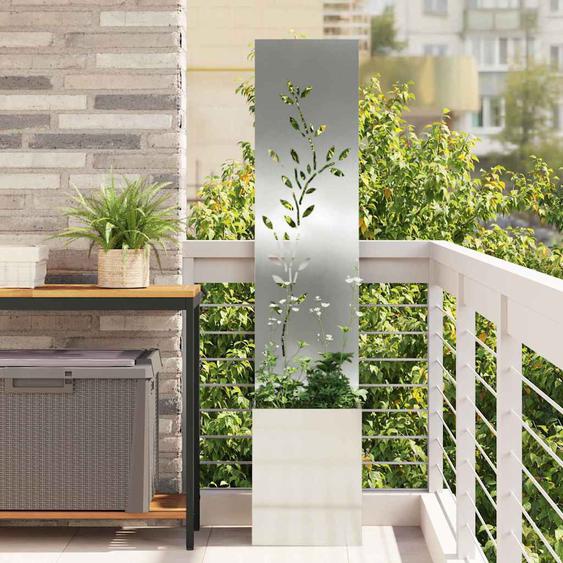 Écran de confidentialité de jardin Floral Argent 32 x 140 cm