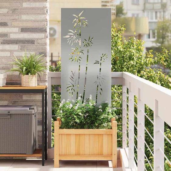 Écran de confidentialité de jardin Floral Argent 50 x 140 cm