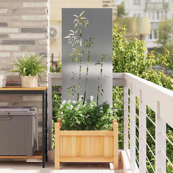 Écran de confidentialité de jardin Floral Argent 50 x 140 cm