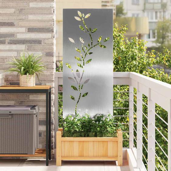 Écran de confidentialité de jardin Floral Argent 50 x 140 cm