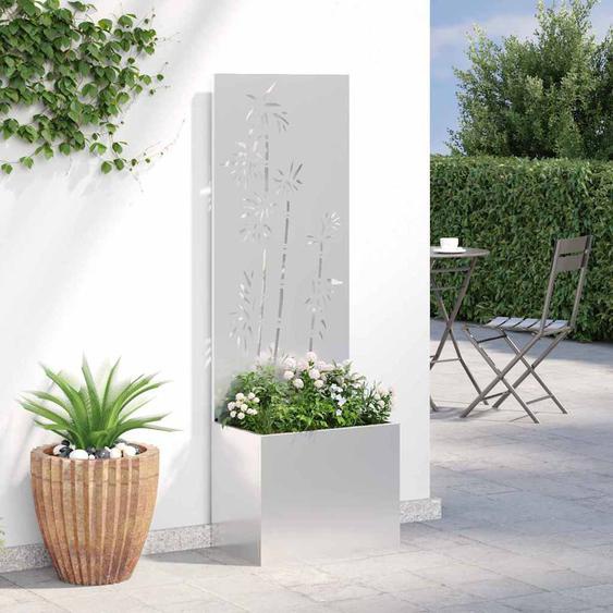 Écran de confidentialité de jardin Floral Argent 50 x 140 cm