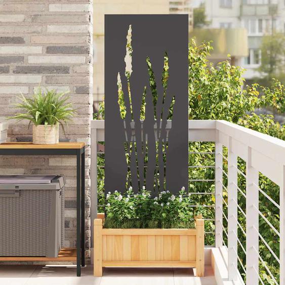 Écran de confidentialité de jardin Floral Noir 50 x 140 cm
