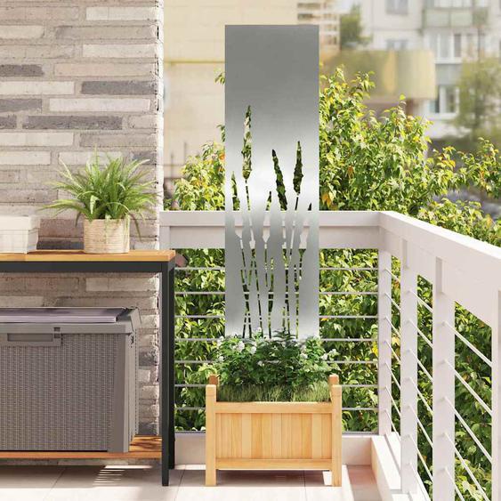 Écran de confidentialité de jardin Fretwork Argent 32 x 140 cm